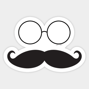 Glasses Mustachio III Sticker